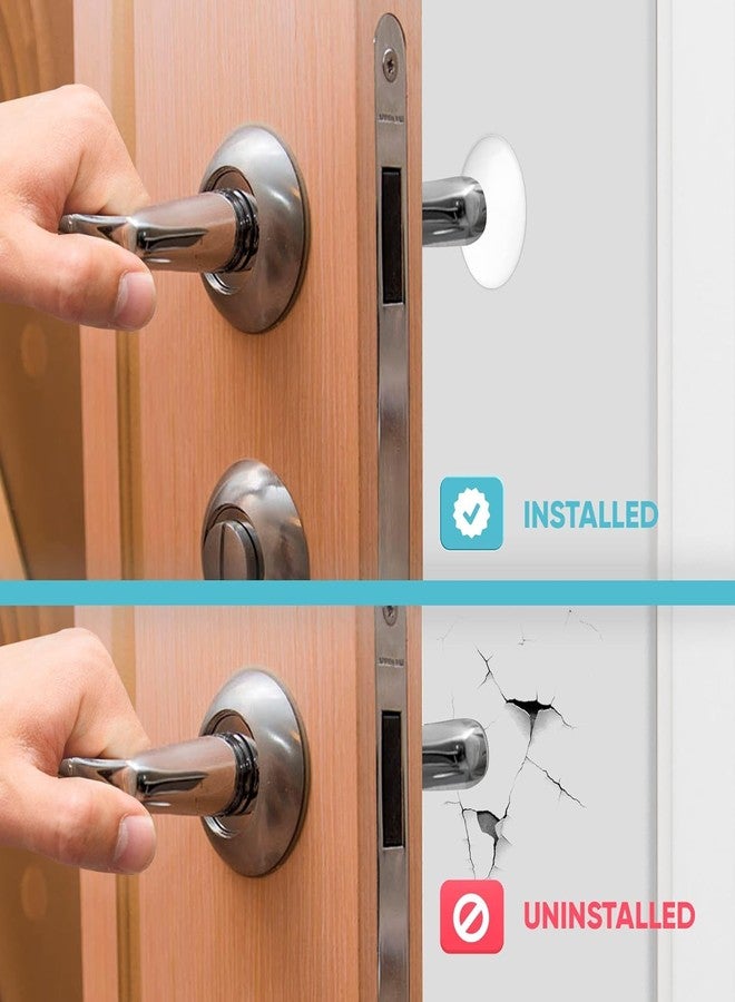 UB Unity Brand Silicone Clear Rubber Door Bumper Stopers Wall Protectors for Furniture, 6Piece Pack Self Adhesive Door Handle Knob Wall Shield Bumper Guard for Wall - Transparent - Image 5